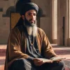 abdullah ibn masud man sitting with book in hand